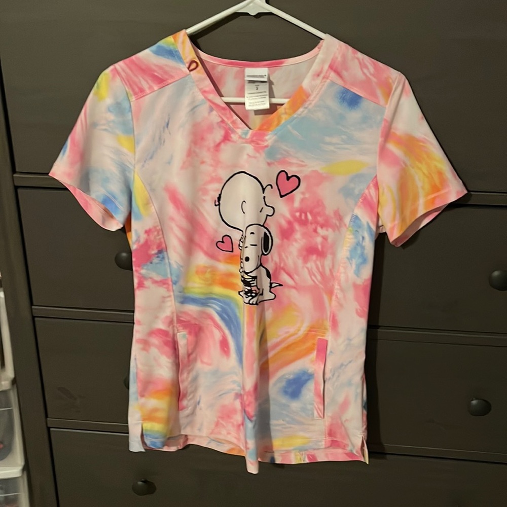 Peanuts scrub top
